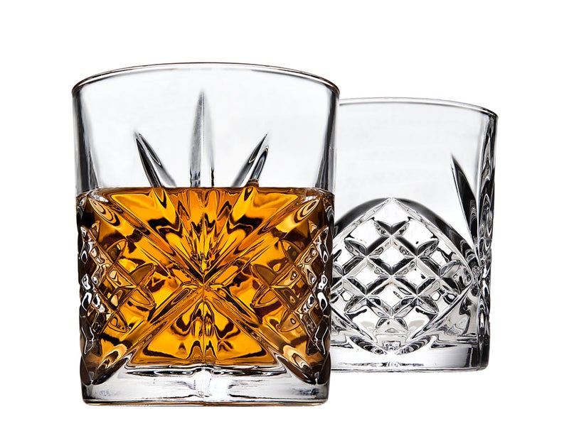 Lefonte Whiskey Decanter Set with 2 Old Fashioned Whisky Glasses for Liquor Scotch Bourbon or Wine - Irish Cut - Image 3